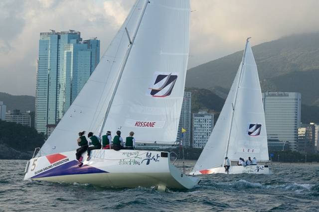 HYC's Diana Kissane and her crew competing in Busan, Korea this week
