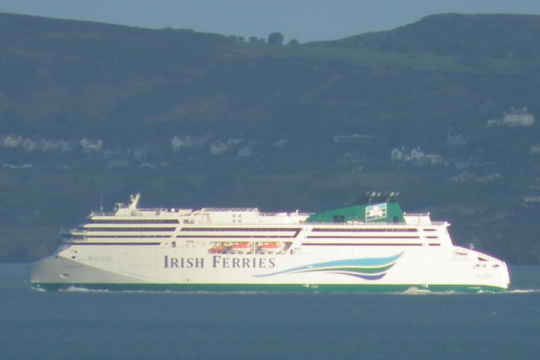 Irish Ferries cruiseferry W.B. Yeats captured by AFLOAT entering Dublin Bay during its maiden delivery voyage in 2018, but considerably later than scheduled from German shipbuilder FSG. Owners of the ferry operator, ICG has cancelled an order for a second vessel with the same German shipyard which would of been the World's largest ferry based from a version of W.B. Yeats. AFLOAT reported yesterday, W.B. Yeats which due to Covid19 was delayed by three months in resuming Dublin-Cherbourg route as the services 'cruiseferry' operated ship has completed its first round-trip this summer by arrival into Dublin Port this morning. 
