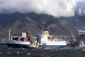 Royal Mail Ship RMS St Helena departed Cape Town, South Africa yesterday on a final voyage to the remote UK territory of St. Helena in the South Atlantic Ocean. Afloat adds the passenger/cargoship made a once-off visit to Irish ports in 1995 during a private-charter cruise with calls to Dublin and Cork (Cobh).
