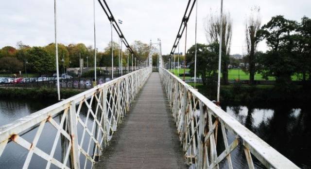 Daly's Bridge otherwise known in Cork as the 'Shakey' Bridge which spans the River Lee's north channel may collapse. The wrought-iron construction dating to 1927 is located at the site of an ancient ferry crossing and was funded by butter merchant John Daly.