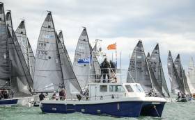 SB20 sportsboats, pictured here during September&#039;s staging of the European Championships on Dublin Bay, will be used in next week&#039;s All Ireland Sailing Champs on Lough Ree