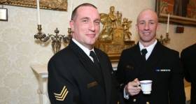Naval Service personnel attend St Patrick’s Day reception held at Áras an Uachtaráin