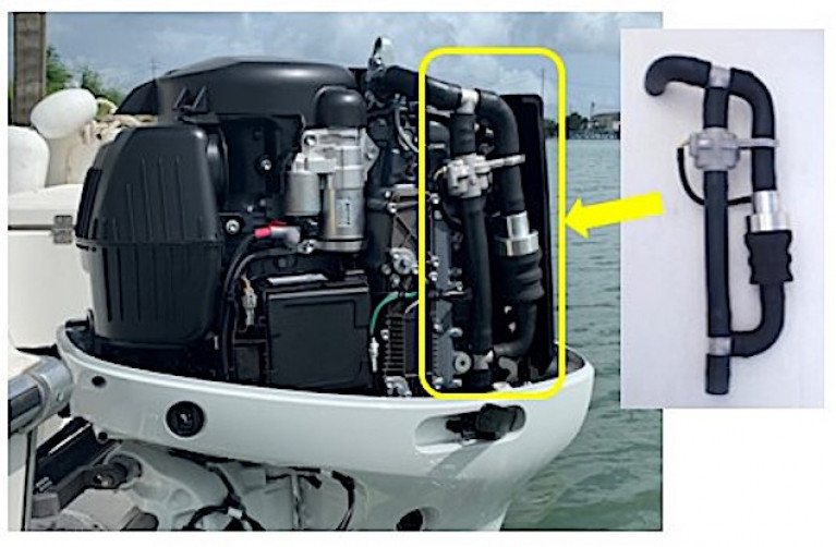 Outboard motor installed with Micro-Plastic Collecting Device