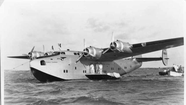The Yankee Clipper flew across the Atlantic on a route from Southampton to Port Washington, New York with intermediate stops at Foynes, Ireland, Botwood, Newfoundland, and Shediac, New Brunswick. The inaugural trip occurred on June 24, 1939.