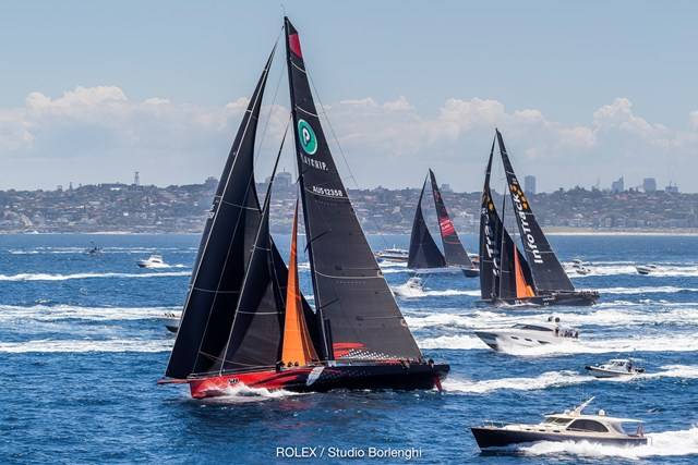 Jim Cooney's Comanche at the start of the Sydney Hobart