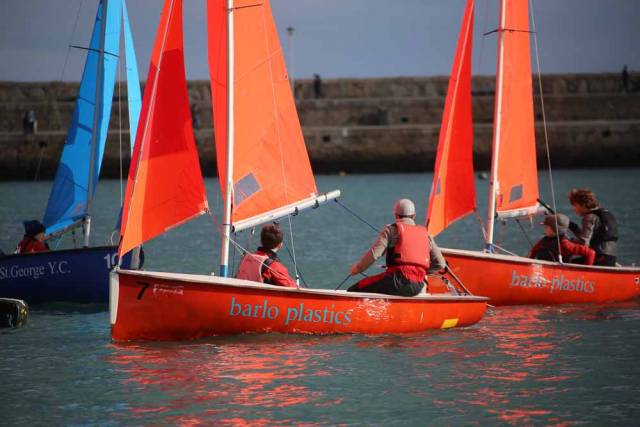 Firefly dinghies will be used for Saturday's Leinster Schools Team Racing Championship at the Royal St. George Yacht Club
