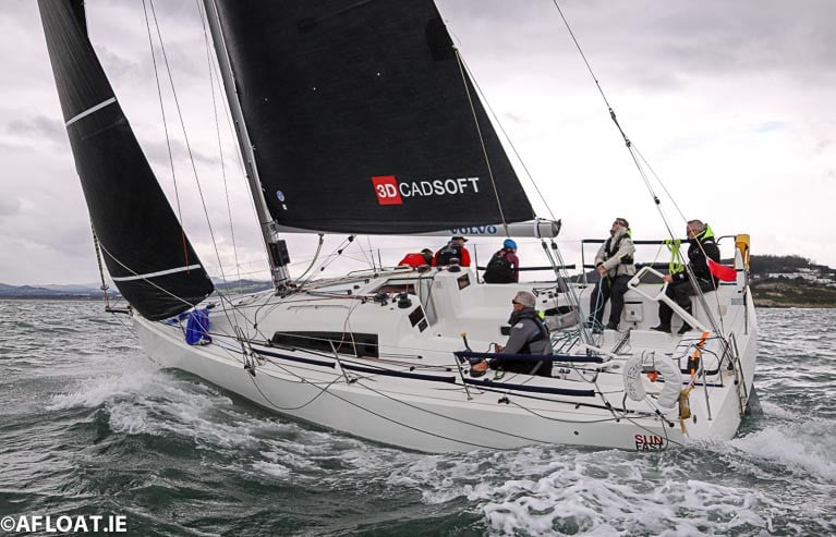North Sails Ireland's Maurice 'Prof' O'Connell (pictured to leeward) raced on John O'Gorman's beautiful Sunfast 3600 "Hot Cookie" with Noel Butler, Hannah Linehan, Andrew Irvin and Alan Walshe