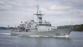 The Naval Service patrol ship LÉ William Butler Yeats (above) detained the fishing vessel about 59 nautical miles north-west of Valentia Island