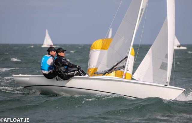 Graham Vials and Chris Turner have a 19 point lead at the half way stage of the Flying Fifteen Worlds in Dun Laoghaire
