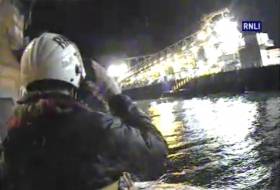 Larne RNLI Launch for Medical Evacuation of Casualty From Bulk Carrier