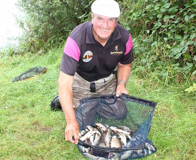 Former World Champion Bob Nudd with his catch from Day one of the Lakelands & Inland Waterways World Pairs