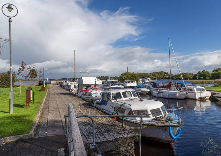 File image of the inner harbour at Terryglass on Lough Derg