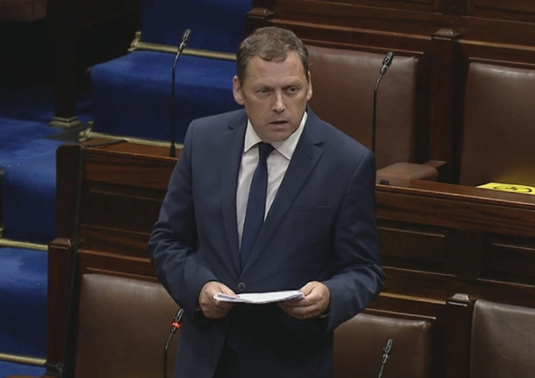 Marine Minister Barry Cowen pictured in the Dáil