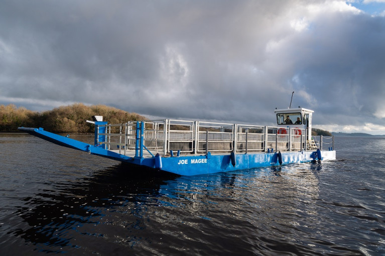 The reconfigurable livestock lake-boat named Joe Magee was delivered to Northern Ireland&#039;s RSPB. AFLOAT adds the 15-metre custom-made cot for use on Lower Lough Erne, weighs 14 tonnes and was built by Mainstay Marine Solutions based in Pembroke Dock, south Wales.