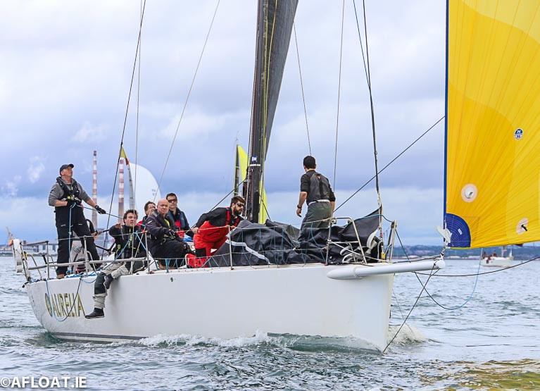 Chris and Patanne Smith's J122 Aurelia from the Royal St George Yacht Club was the line honours night race winner