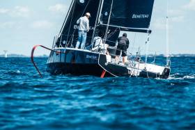 The new foiling Figaro 3 from Beneteau - up to 15 per cent faster than its predecessor thanks to foiling technology