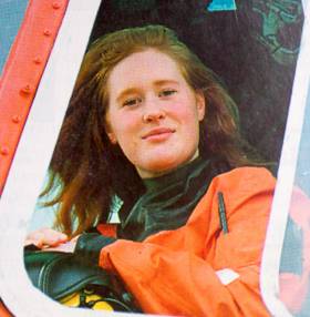 Dara Fitzpatrick as pictured in Afloat in June 1994 - then a 22-year-old helicopter co-pilot with four years of flying experience already under her belt