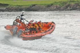 Bangor RNLI&#039;s lifeboat in action