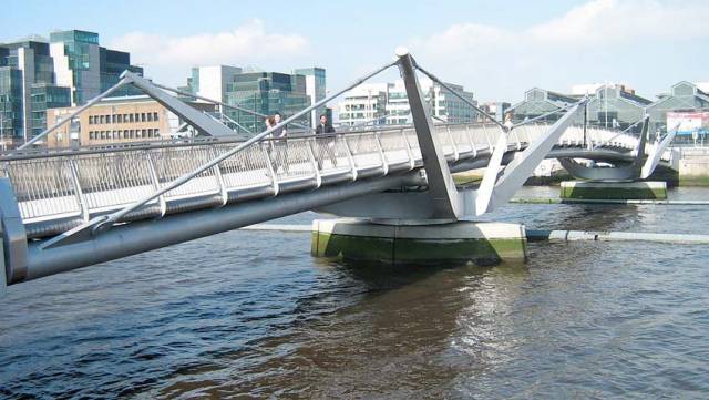 The Sean O’Casey footbridge will have a rare opening this Saturday afternoon for a loop of the Liffey by the Three Bridges Rally