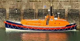 The Watson 47 lifeboat The Robert, heroine of the 1979 Fastnet Storm, as she is today - restored by Jeff Houlgrave