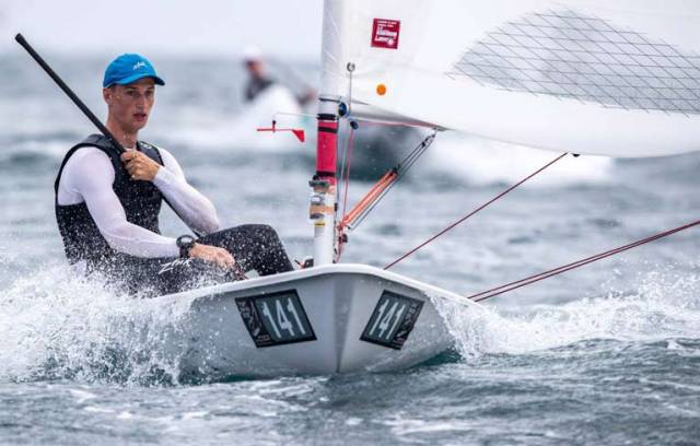 Howth Yacht Club's Ewan McMahon competing in Japan