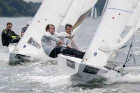 Peter and Robert O’Leary competing in the 2018 Star Europeans Championship in Flensburg, Germany last August