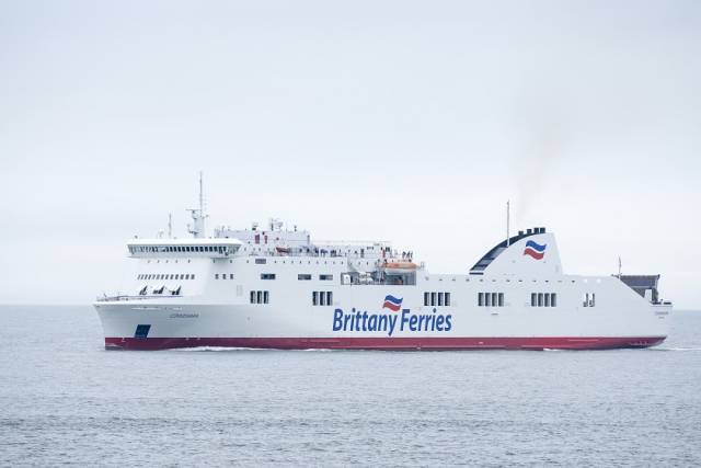 A Visentini-class ropax Afloat adds likewise of Connemara (above) is to be chartered as the third type of this Italian built series to join Brittany Ferries when it is introduced in November. The charter is to deliver greater flexibility to a route network that connects Ireland, France, Spain and the UK.