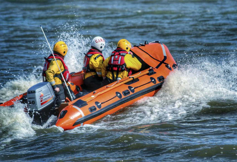 The Cahore Inshore Rescue Service lifeboat