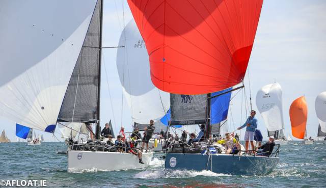 Thursday's 2019 Volvo Dun Laoghaire Regatta has attracted a fleet of 500 boats. Scroll down for a review of the IRC fleet divisions