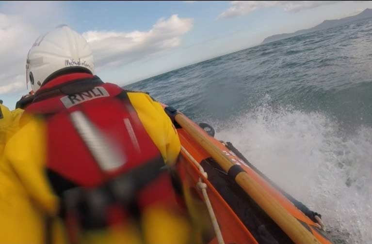 Dun Laoghaire Harbour RNLI inshore lifeboat