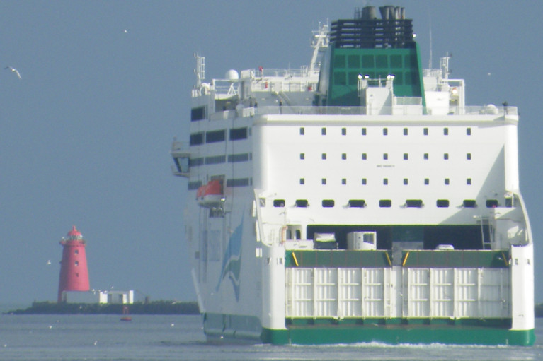 Covid crisis hits ferry company (owners ICG) as freight volumes also decline. Above AFLOAT&#039;s photo of Irish Ferries &#039;flagship&#039; cruiseferry W.B. Yeats departing Dublin Port.