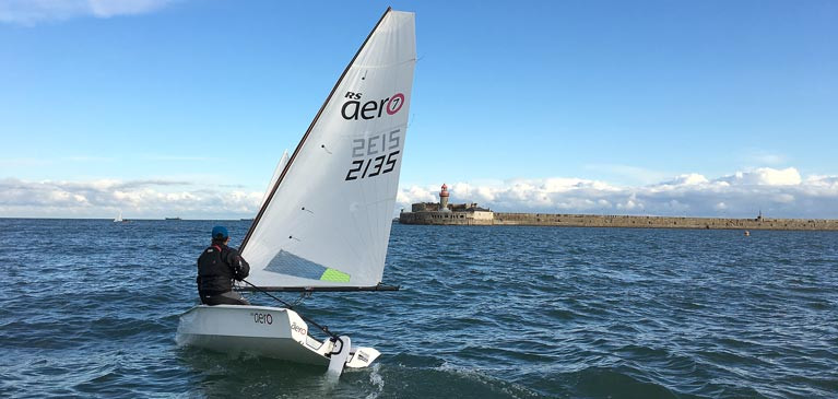 RS Aero - singlehanded sailing at Dun Laoghaire Harbour