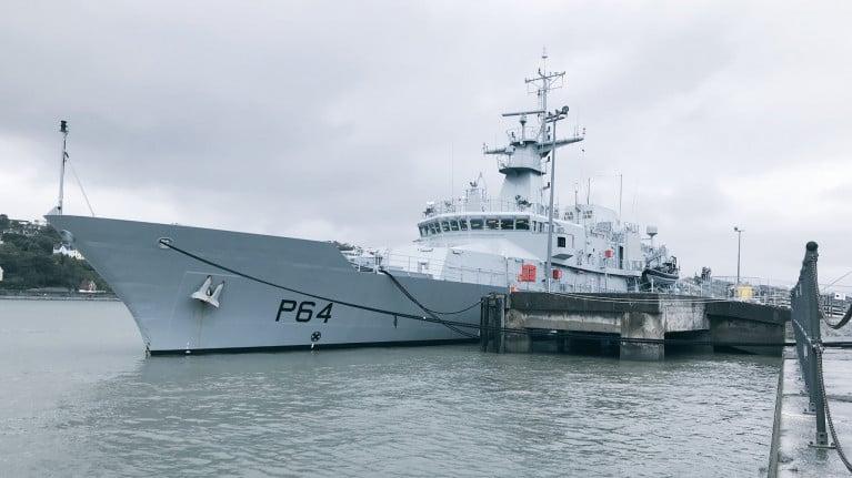 The Naval Service has fallen to 840 personnel as more signal they wish to leave in the coming months. Above Afloat adds the newest OPV LÉ George Bernard Shaw (P64) at the Naval Base, Haulbowline, Cork Harbour