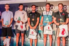 U23 Finn Bronze Medalist Fionn Leyden, (third from left) on the podium in Hungary