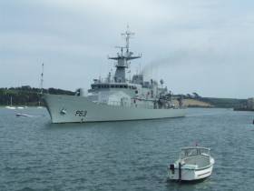The newest Irish Naval Service OPV90 class, LE William Butler Yeats was handed over from her North Devon shipbuilder