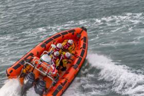 Skerries RNLI’s Atlantic 85 inshore lifeboat Louis Simson