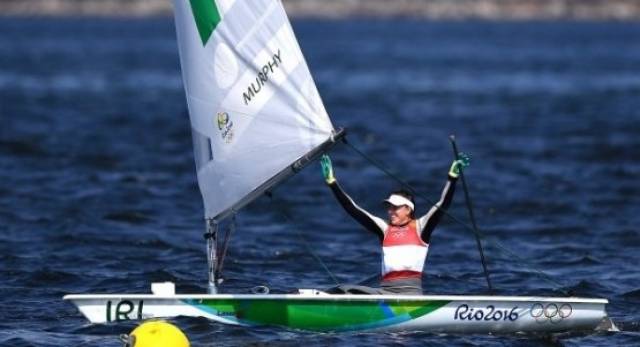 Annalise Murphy celebrates her medal-winning performance in Rio