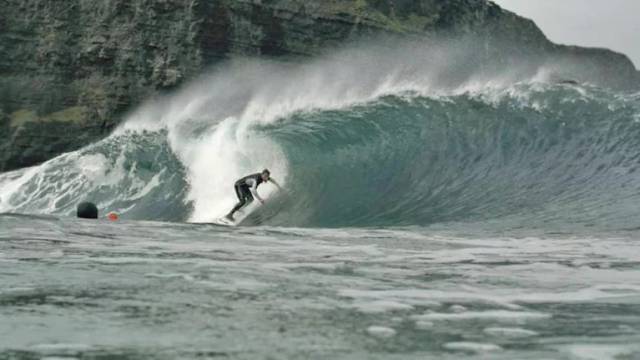 A still from surfing documentary Between Land and Sea, screening Tuesday night 20 August on RTÉ 2 