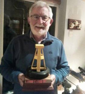 Jim Doyle Mbsc owner of Green Sleeves with the &#039;Alta To Starboard To Finish&#039; Trophy
