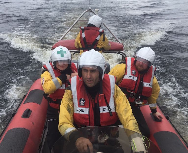 Corrib Mask Search & Rescue volunteers on a training day on Lough Corrib