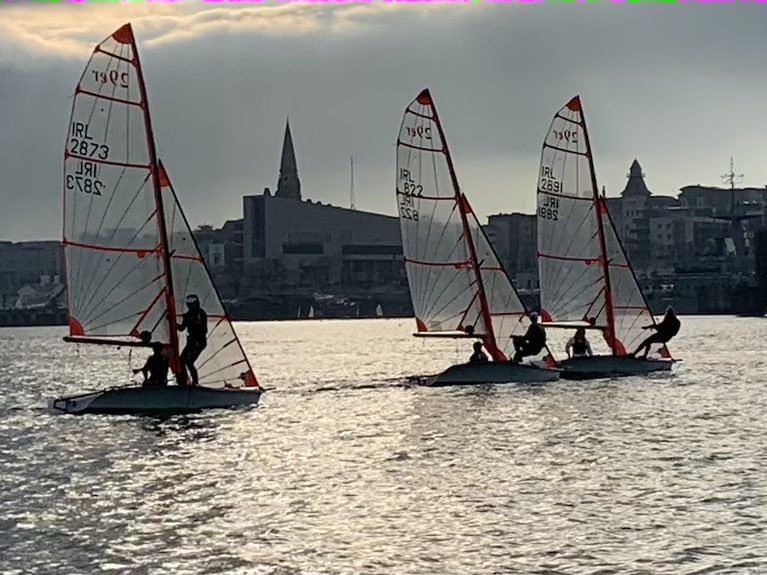 Youth skiff 29er training at Dun Laoghaire Harbour