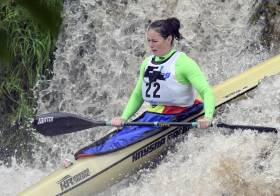 Jenny Egan competing in the Liffey Descent last year. 
