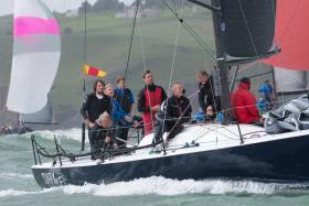 Class Zero leader Dark Angel from Wales competing in Cork Harbour today. See Bob Bateman&#039;s ICRA photo gallery from day two below