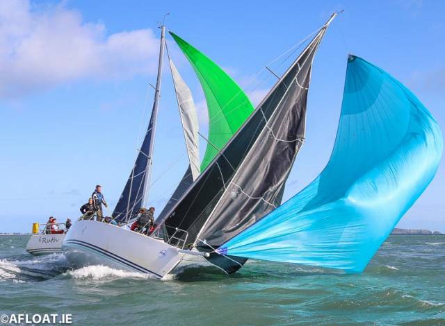 Big gusts  for the second day of racing at the J109 Nationals on Dublin Bay