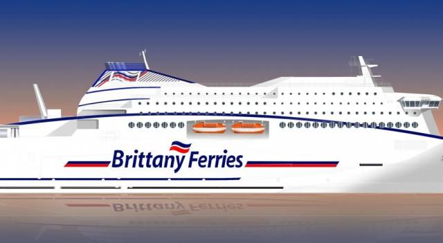 Brittany Ferries announce letter of intent for a new ferry with the same German yard that is constructing ICG's new €144m cruiseferry for Irish Ferries. The announcement from the French operator to have the cruiseferry powered by LNG will be their first such vessel and confirms a commitment to improve on reducing harmful sulphur emissions which has led to the Cork-Roscoff flagship Pont-Aven fitted with 'scrubbers' last year. 