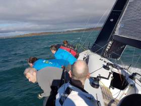 Prof O&#039;Connell&#039;s view on board Jump on their way to victory in the 2017 RCYC League