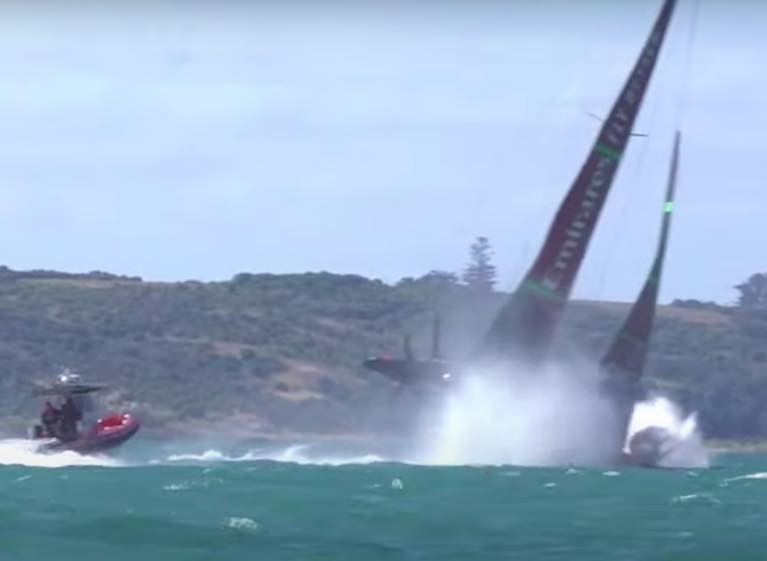 Wipe out for Team New Zealand