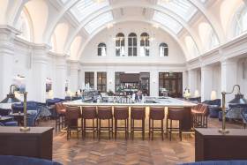 The former Drawing Office at the Titanic Hotel, Belfast. Afloat adds they are the oldest part of the former shipyard buildings that date from the Victorian era when Edward Harland and Gustav Wolff were the principal designers.