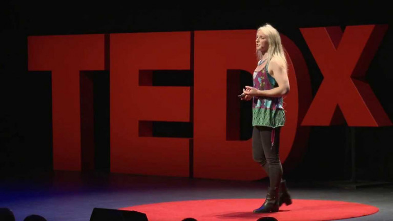 Easkey Britton at her TEDxDublin talk in 2013