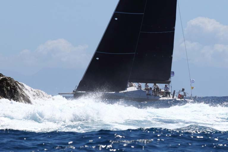  Eric de Turckheim&#039;s NMD54 Teasing Machine (FRA) at St Barths on the second day of the RORC Caribbean 600